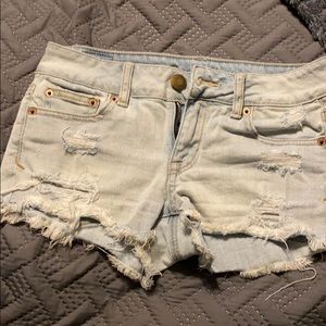 Light denim shorts